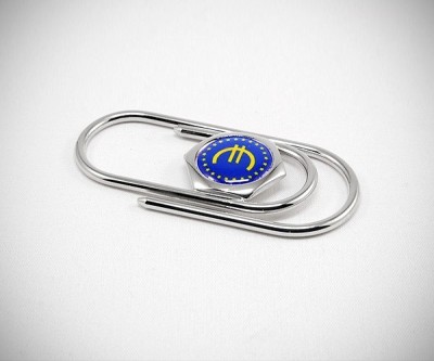 Fermasoldi personalizzato con logo iniziali foto clip piegato a mano