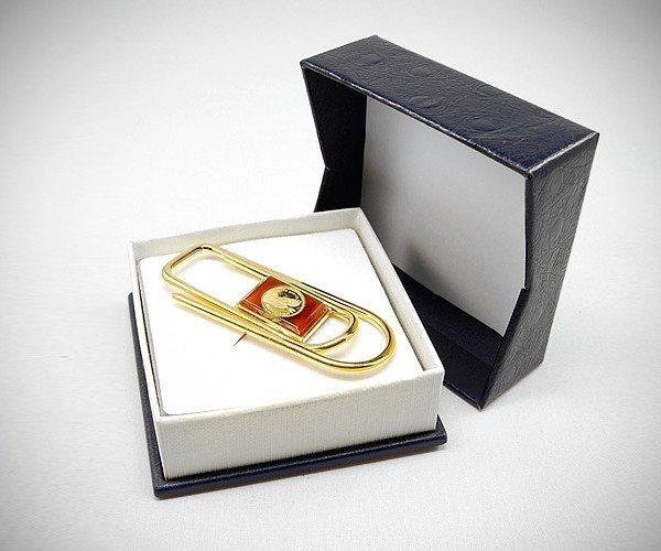 Fermasoldi oro clip piegato a mano Moneta