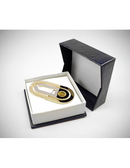 Fermasoldi oro con moneta LeCuff