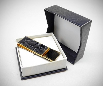 Fermasoldi oro rivestito Coccodrillo LeCuff 2