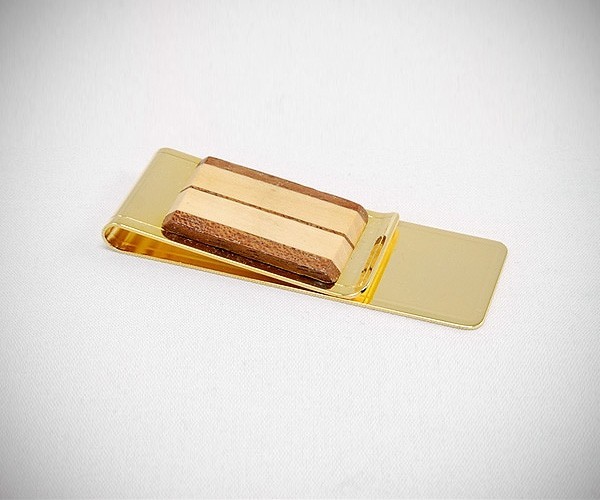 Fermasoldi in legno lavorato a mano LeCuff