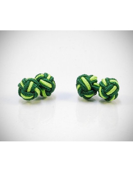 Gemelli in stoffa nodo verde/pistacchio
