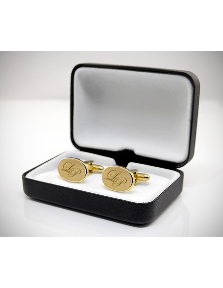 Gemelli da polso personalizzati con incisione a punta di diamante di iniziali/testo/logo LeCuff