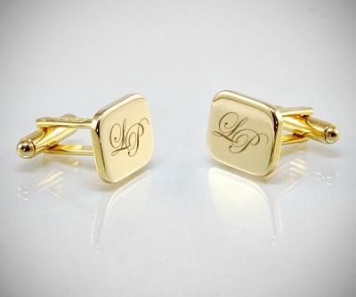 Gemelli personalizzati con incisione a punta di diamante di iniziali/testo/logo LeCuff