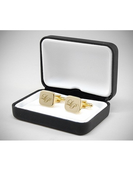 Gemelli personalizzati con incisione a punta di diamante di iniziali/testo/logo LeCuff