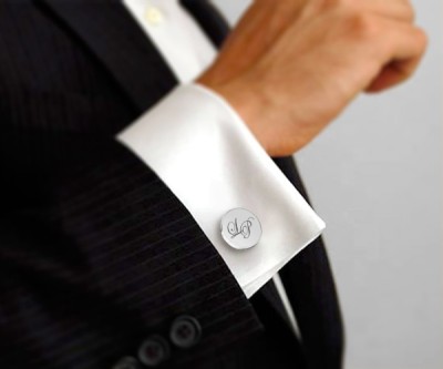 Gemelli personalizzati con incisione a punta di diamante di iniziali/testo/logo LeCuff 2