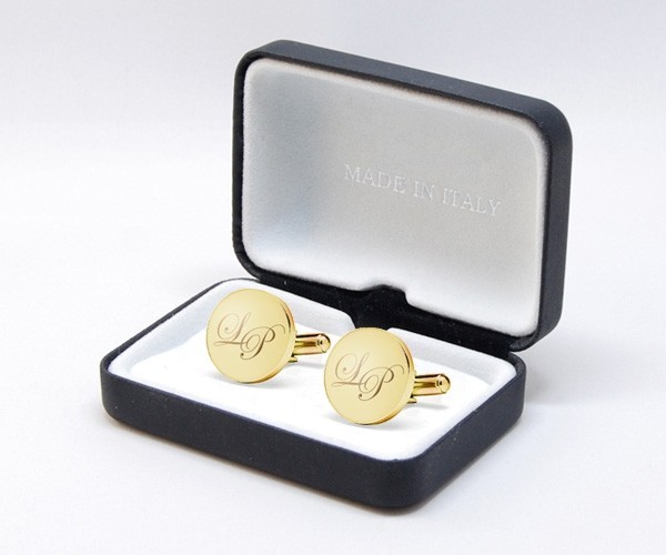 Gemelli da polso personalizzati con incisione a punta di diamante di iniziali/testo/logo LeCuff
