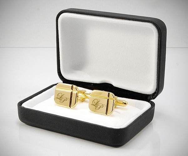 Gemelli personalizzati con incisione a punta di diamante di iniziali/testo/logo LeCuff