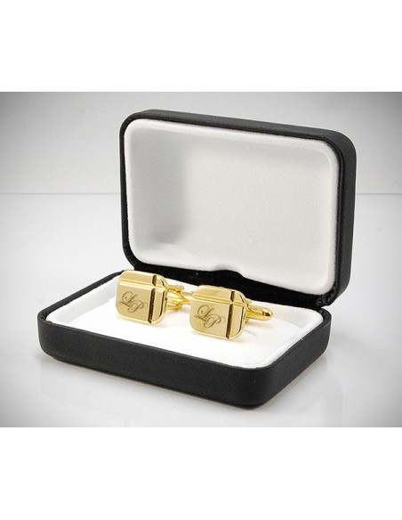 Gemelli personalizzati con incisione a punta di diamante di iniziali/testo/logo LeCuff