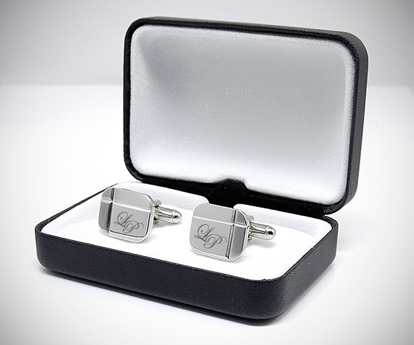 Gemelli personalizzati con incisione a punta di diamante di iniziali/testo/logo LeCuff