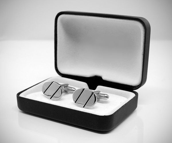Gemelli per camicia ovali tre righe da polso