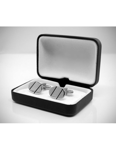 Gemelli per camicia ovali tre righe da polso