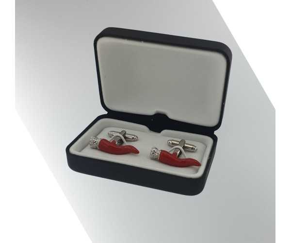 Gemelli per camicia Corno Rosso Portafortuna