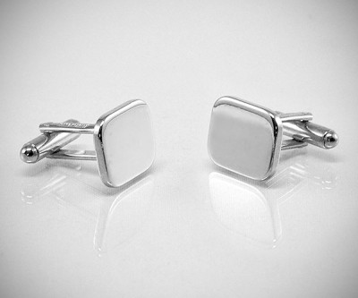 Gemelli per camicia da polso rettangolari lisci
