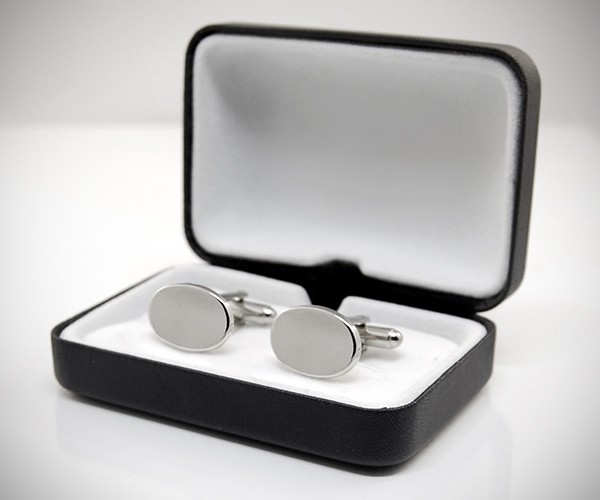 Gemelli per camicia da polso ovali lisci