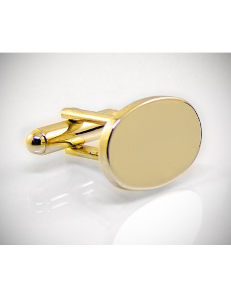 Gemelli per camicia da polso dorati ovali lisci
