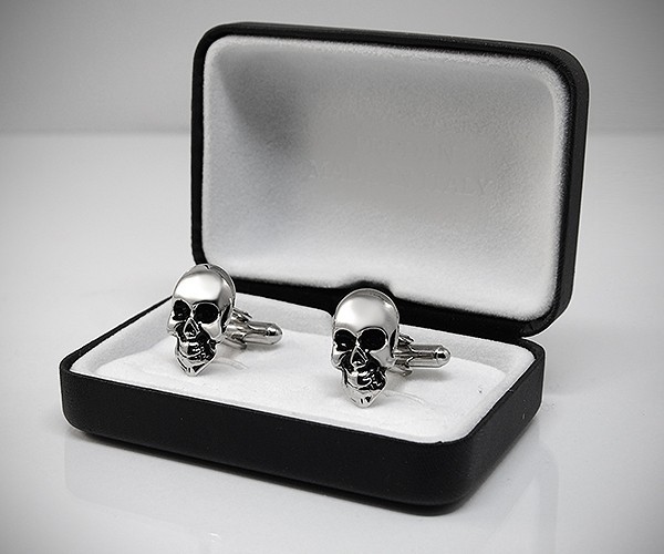 Gemelli per camicia Teschio da polso in acciaio