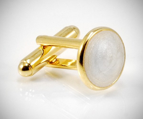 Gemelli per camicia smaltati con bordo dorati