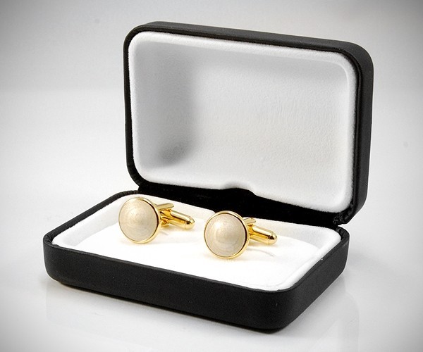 Gemelli per camicia smaltati con bordo dorati