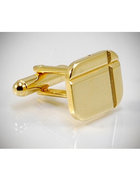Gemelli per camicia diamantati a due righe dorati