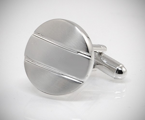 Gemelli per camicia a righe satinati da polso