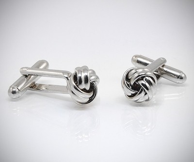 Gemelli per camicia con nodo acciaio da polso