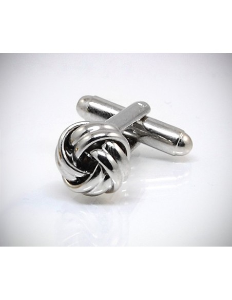 Gemelli per camicia con nodo acciaio da polso