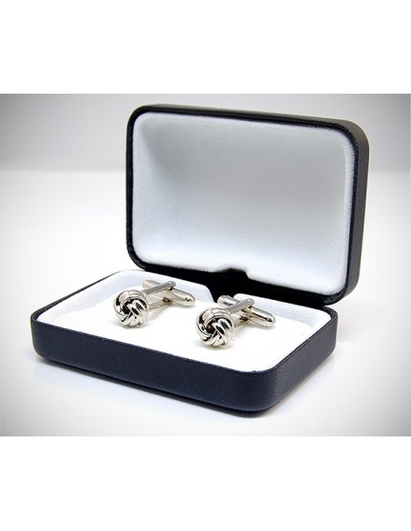 Gemelli per camicia con nodo acciaio da polso