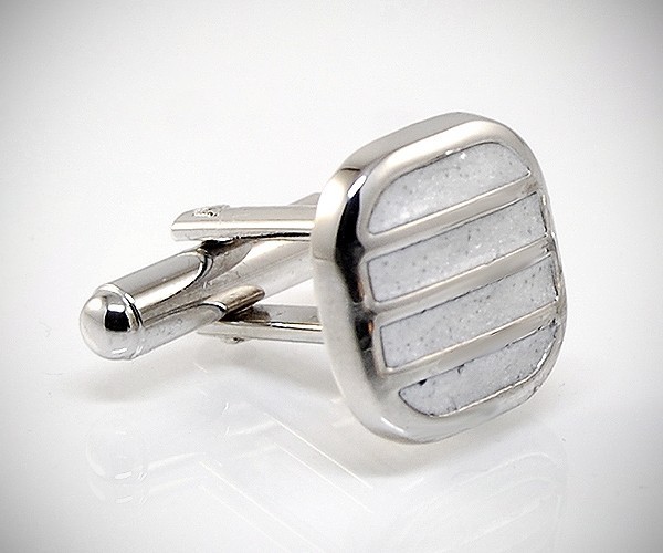 Gemelli per camicia a righe smaltate da polso