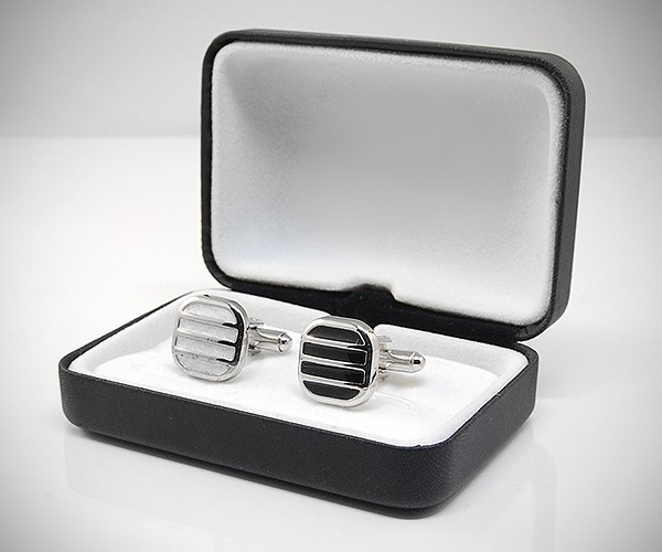 Gemelli per camicia a righe smaltate da polso