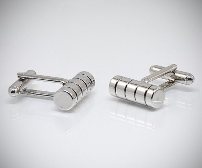 Gemelli per camicia cilindro a righe smaltate da polso
