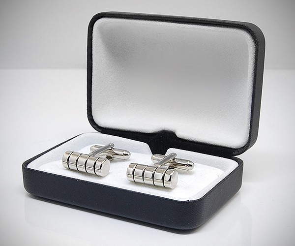 Gemelli per camicia cilindro a righe smaltate da polso