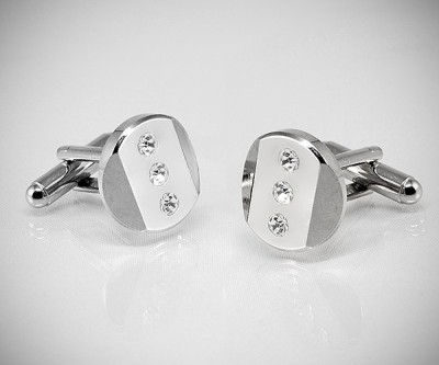 Gemelli per camicia tondi Swarovski da polso