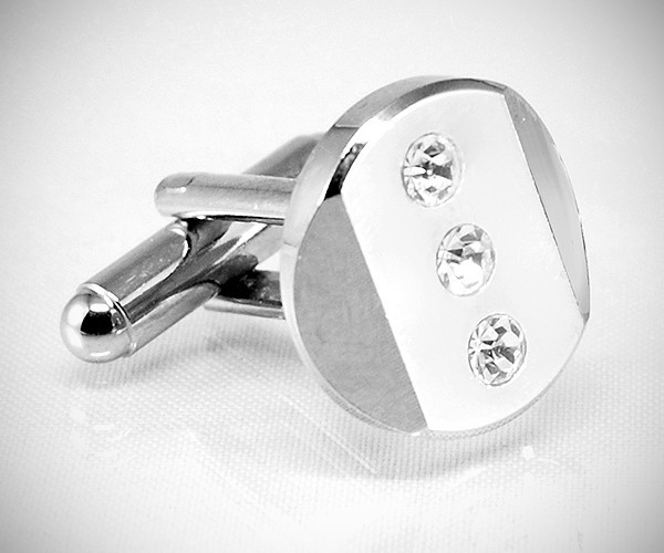 Gemelli per camicia tondi Swarovski da polso