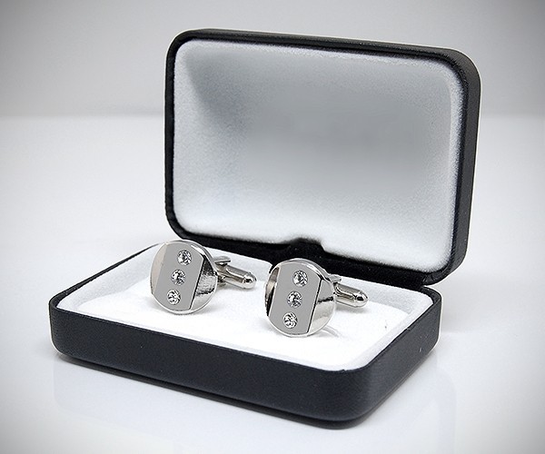 Gemelli per camicia tondi Swarovski da polso