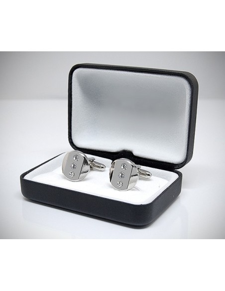 Gemelli per camicia tondi Swarovski da polso