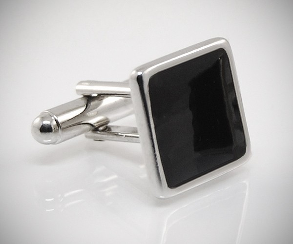 Gemelli per camicia quadrati smaltati da polso