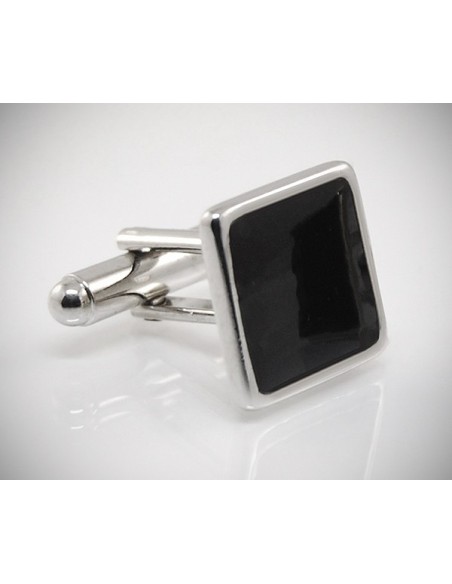 Gemelli per camicia quadrati smaltati da polso