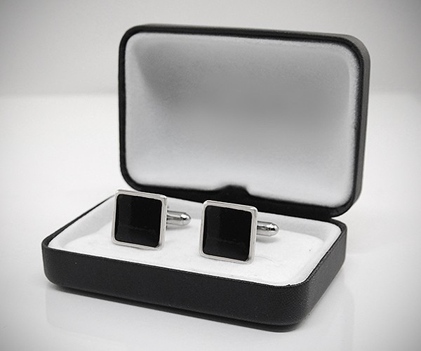 Gemelli per camicia quadrati smaltati da polso