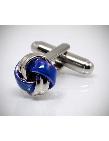 Gemelli per camicia con nodo smaltato da polso