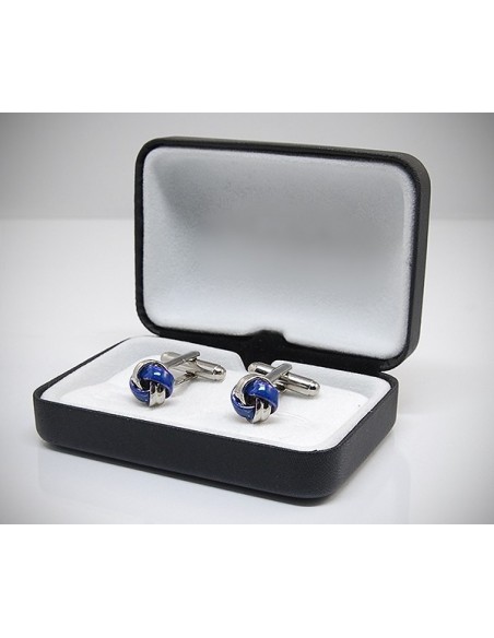 Gemelli per camicia con nodo smaltato da polso