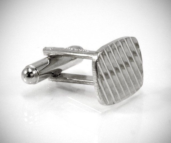 Gemelli per camicia a righe diagonali da polso