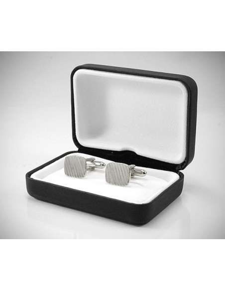 Gemelli per camicia a righe diagonali da polso