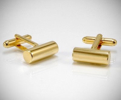 Gemelli per camicia barra tonda oro da polso
