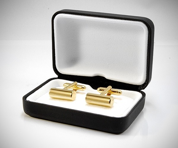 Gemelli per camicia barra tonda oro da polso