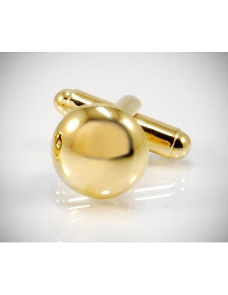 Gemelli per camicia bombati lisci oro da polso