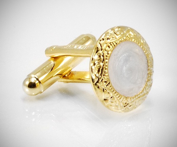 Gemelli per camicia smaltati cornice oro da polso