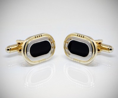 Gemelli per camicia oro e smalto da polso
