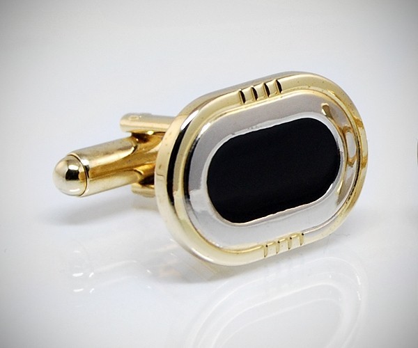 Gemelli per camicia oro e smalto da polso