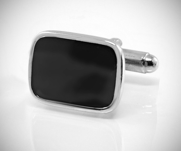 Gemelli per camicia rettangolari smaltati da polso